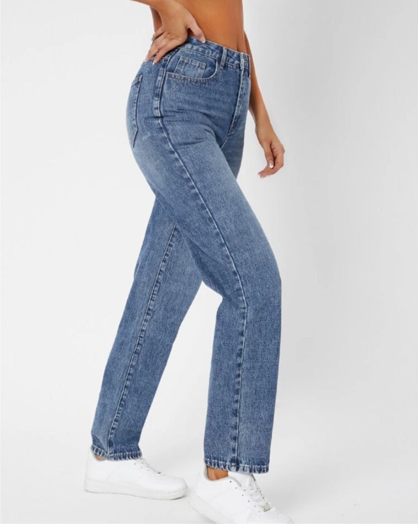 Tall Stone Wash Straight Leg  Jeans