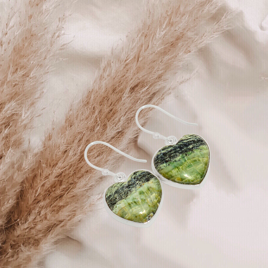 Heart - Imperial Opal 925 Sterling Silver Earrings