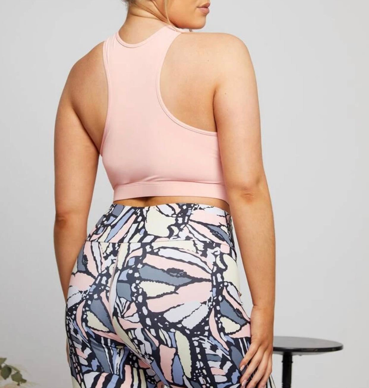 Peekaboo sports bra and floral leggings set - Christina’s unique boutique LLC