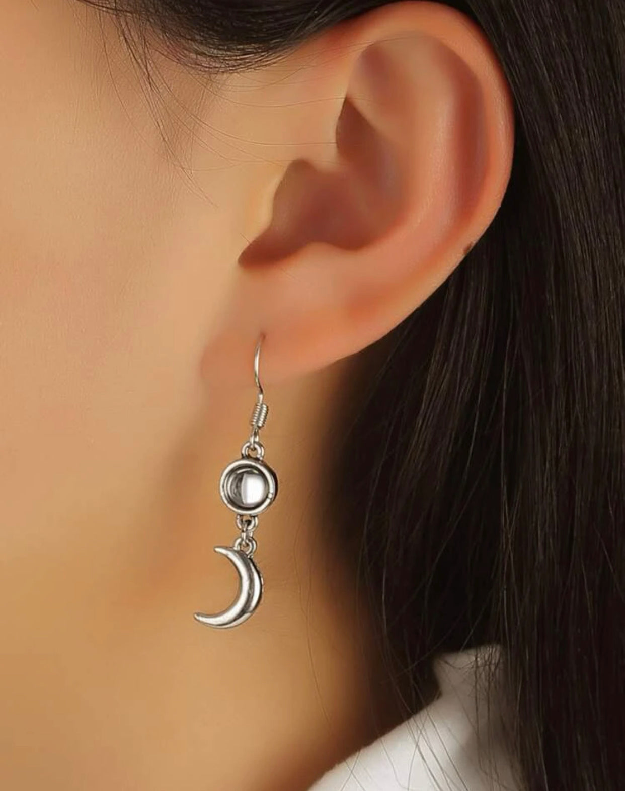 Moon drop earrings