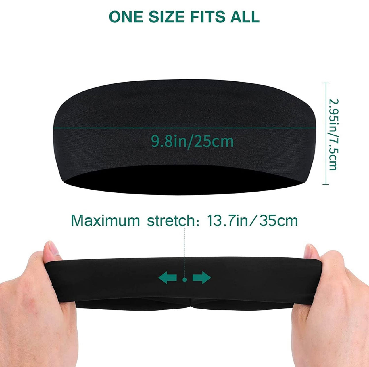 Mens Headband (4 Pack), Mens Sweatband & Sports Headband for Running, Cycling, Yoga, Basketball - Stretchy Moisture Wicking Hairband