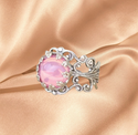 Pink Opal decor statement ring. Size 8.