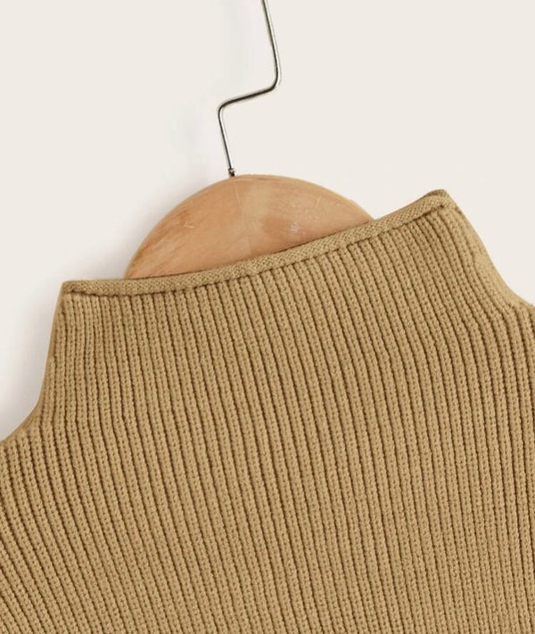 Toddler Boys Ribbed Knit Mock Neck Sweater