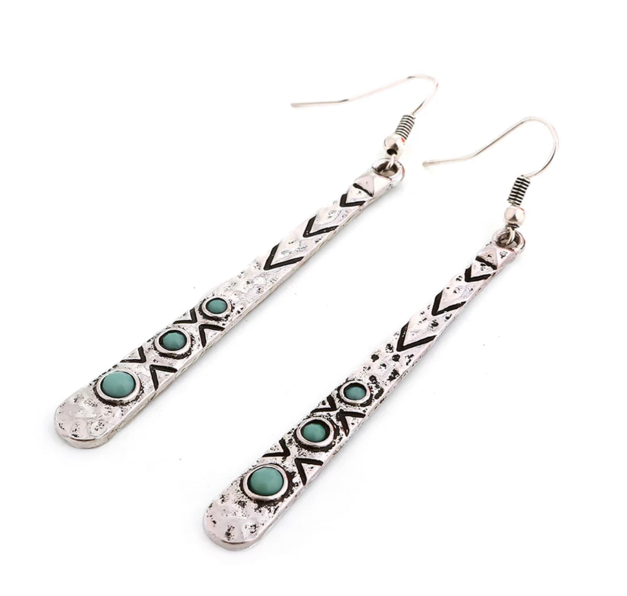Vintage Artistic Column Metal Dangle Earrings