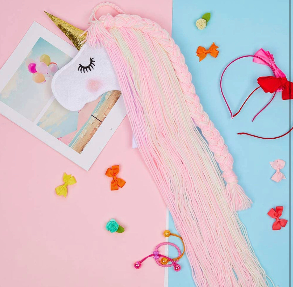 Unicorn Hair Bow Holder for Girls Wall Hanging Decor and Baby Hair Clip Hanger Organizer - Christina’s unique boutique LLC