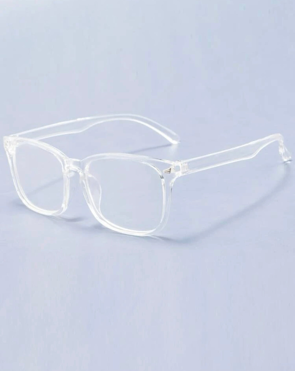 Men’s clear acrylic frame glasses