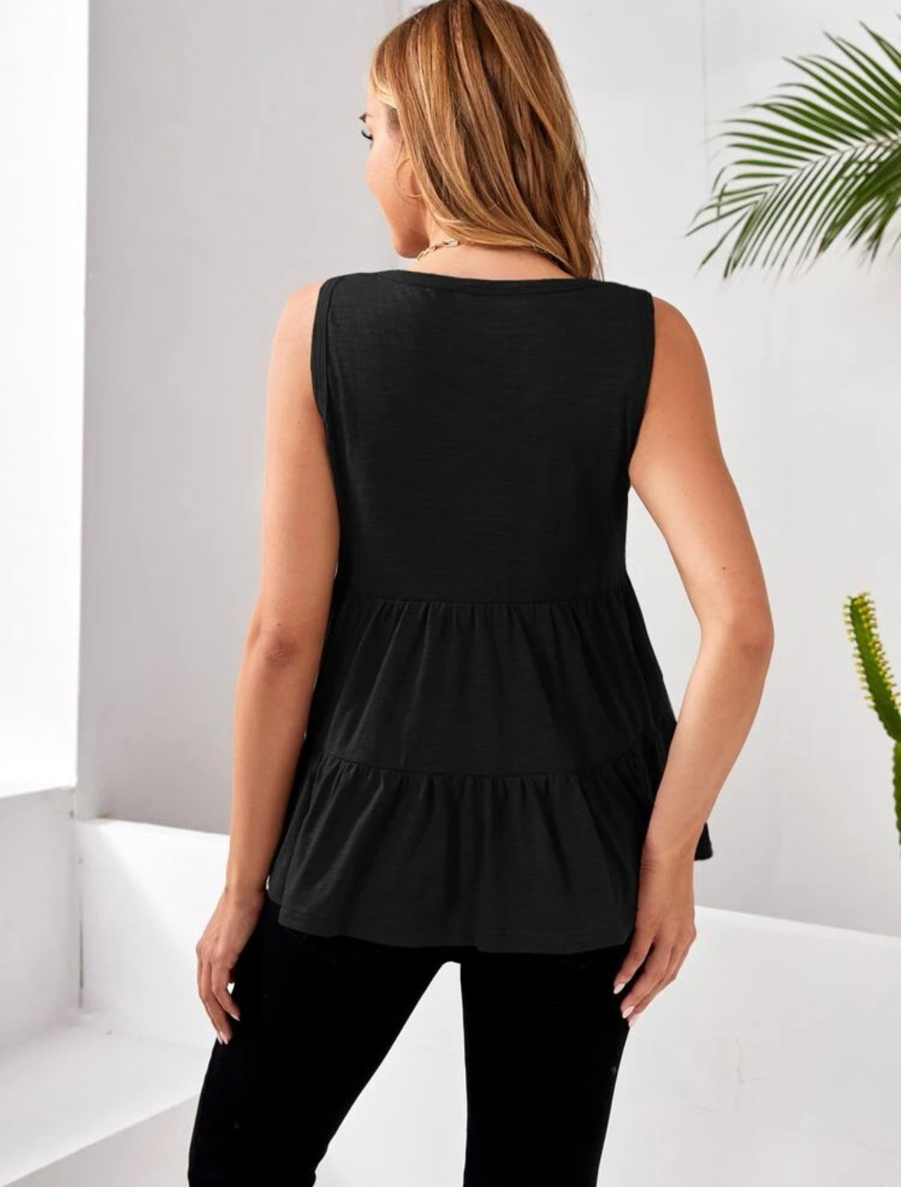 Maternity peplum tank top