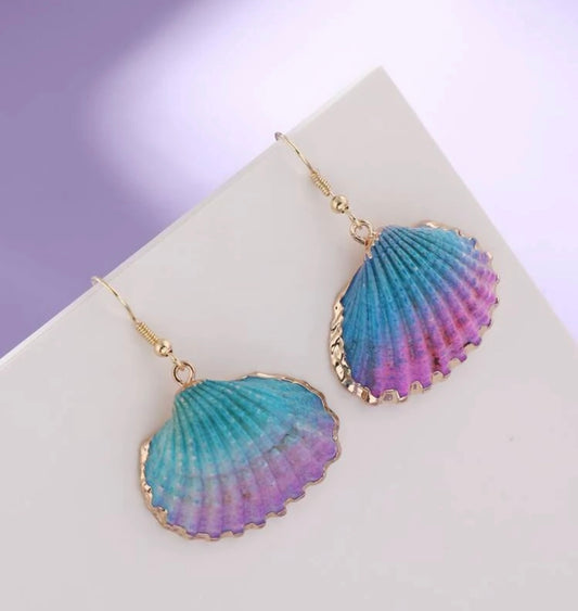 Shell decor dangle earrings