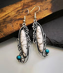 Pretty turquoise decors angle earrings