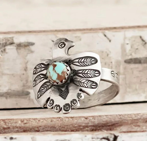 Classic Peacock Pattern Shape Metal Ring