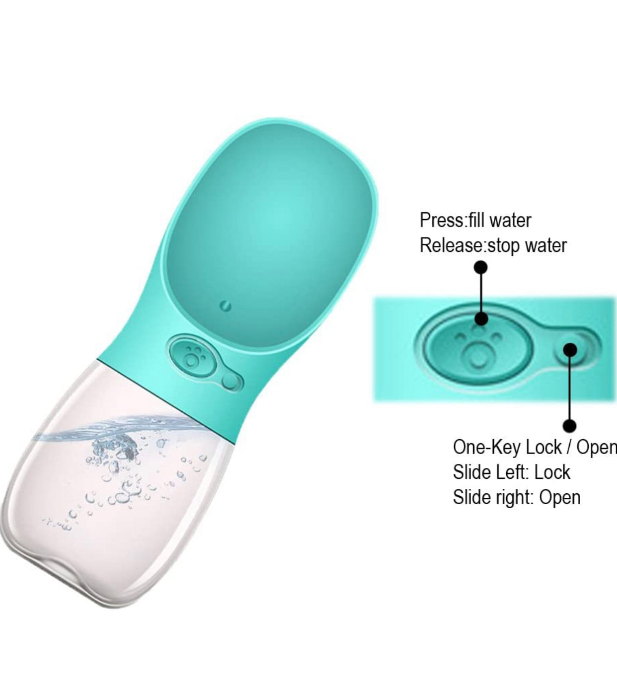 Dog Water Bottle, Leak Proof Portable Puppy Water Dispenser