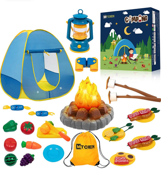Kids Camping Play Tent with Toy Campfire - Christina’s unique boutique LLC
