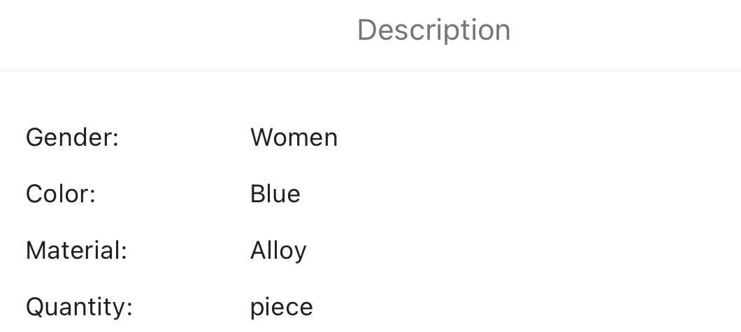 Blue decor statement ring. Size 8.