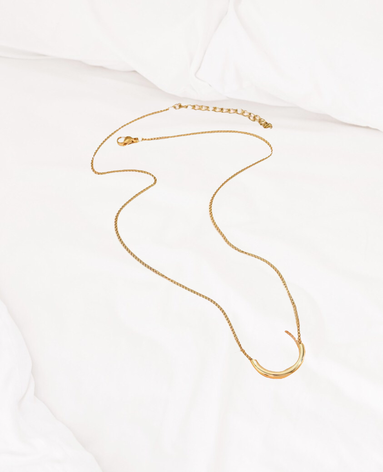 Semicircle charm necklace