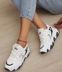 Letter detail lace-up front chunky sneakers